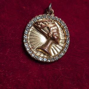Vintage-Inspired Gold and Silver Metal Medallion